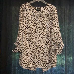 Black and White Heart Blouse